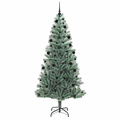 Albero di Natale Artificiale Imbiancato con Luci LED 210 cm