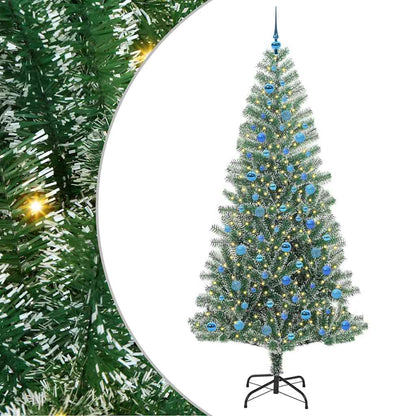 Albero di Natale Artificiale Imbiancato con Luci LED 240 cm