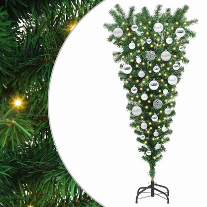Albero di Natale Artsificiale Illuminato Capovolto con Set di Palline | homemem39