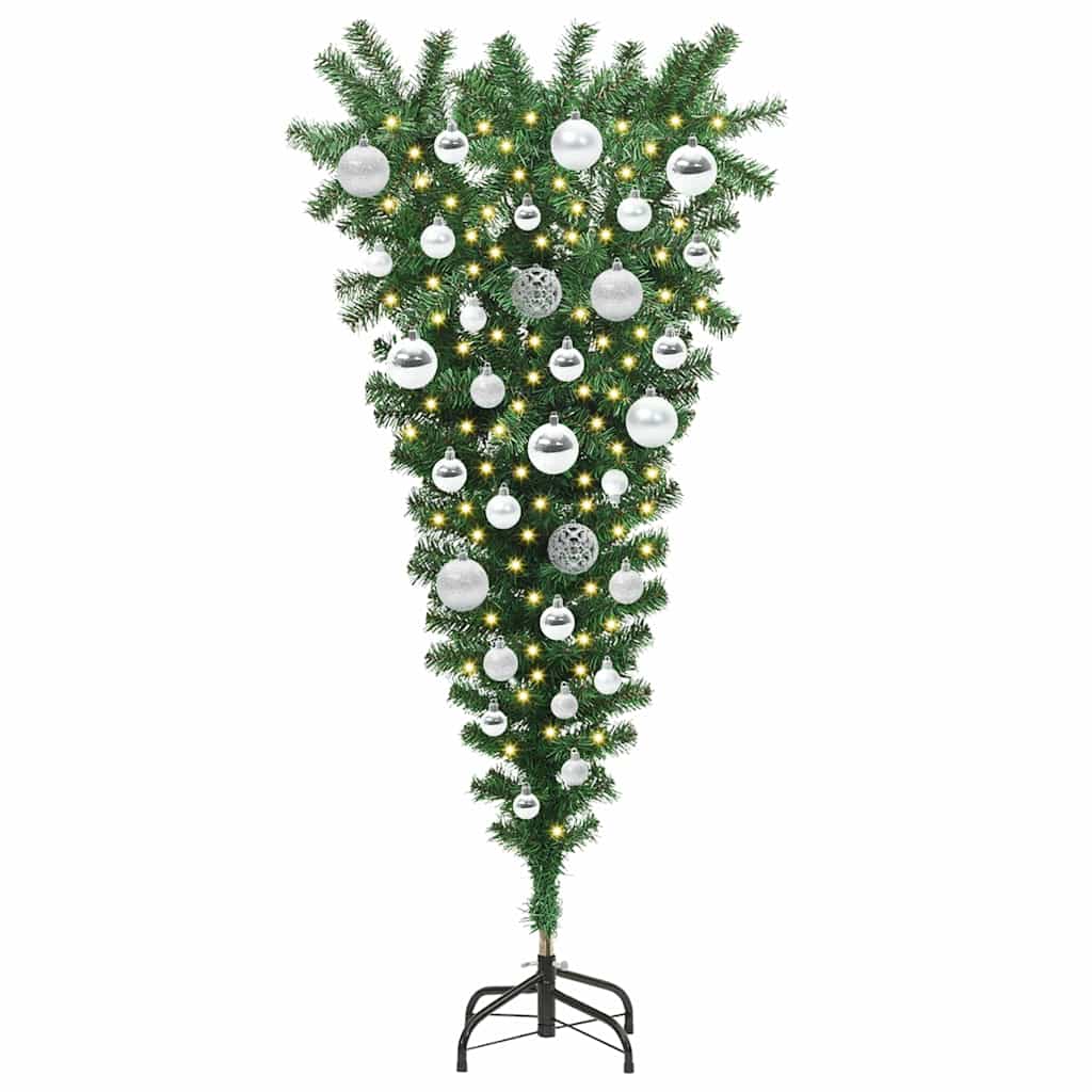 Albero di Natale Artsificiale Illuminato Capovolto con Set di Palline | homemem39