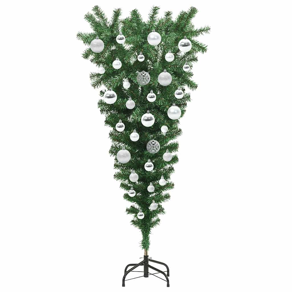 Albero di Natale Artsificiale Illuminato Capovolto con Set di Palline | homemem39