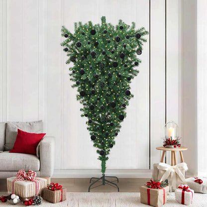 Albero di Natale artificiale preilluminato capovolto con set di palline | homemem39