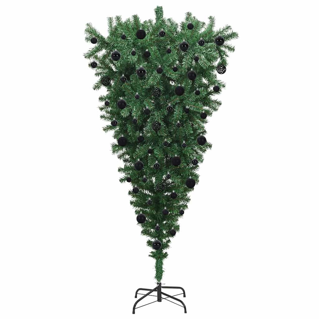 Albero di Natale artificiale preilluminato capovolto con set di palline | homemem39