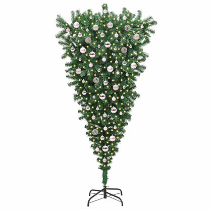 Albero di Natale artificiale preilluminao capovolto con set di palline | homemem39
