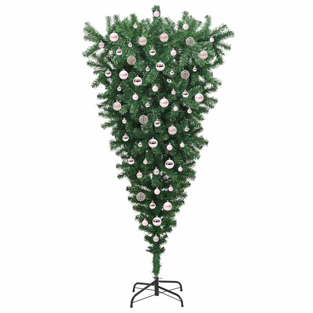 Albero di Natale artificiale preilluminao capovolto con set di palline | homemem39