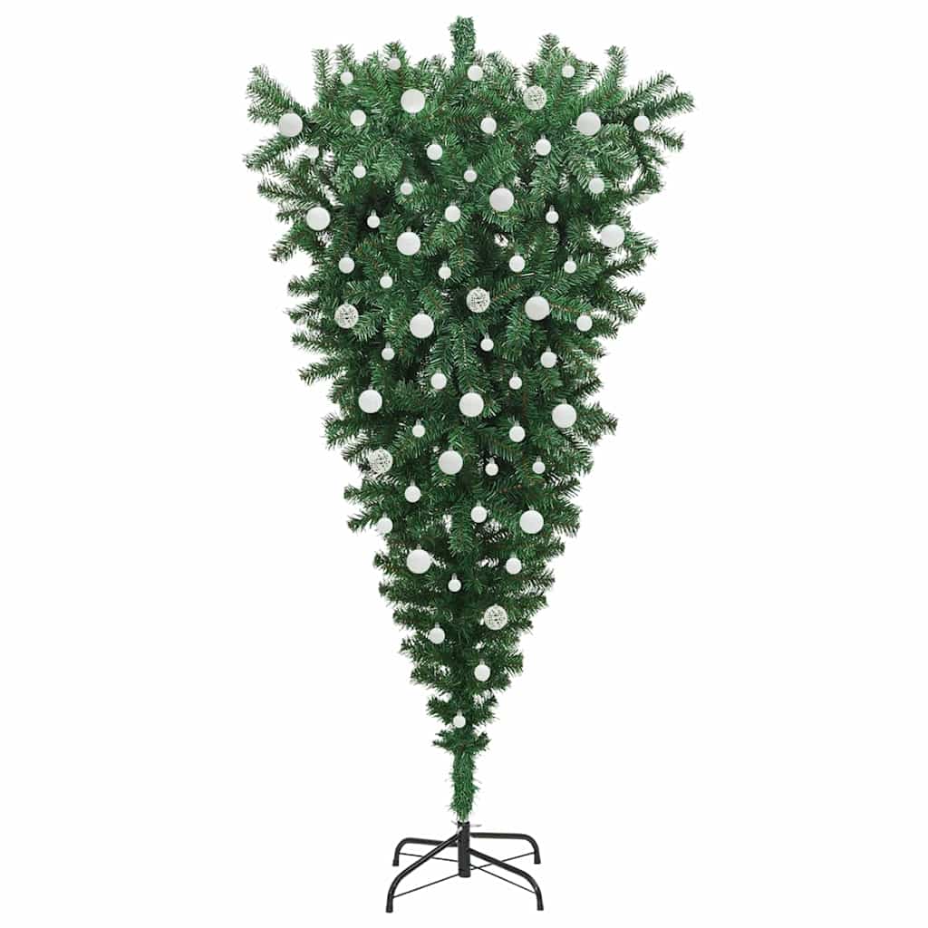Albero di Natale artificiale pre-illuminato rovesciato con set di palline | homemem39