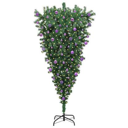 Albero di Natale artificiale pre-illuminato capovolto con set di palline | homemem39