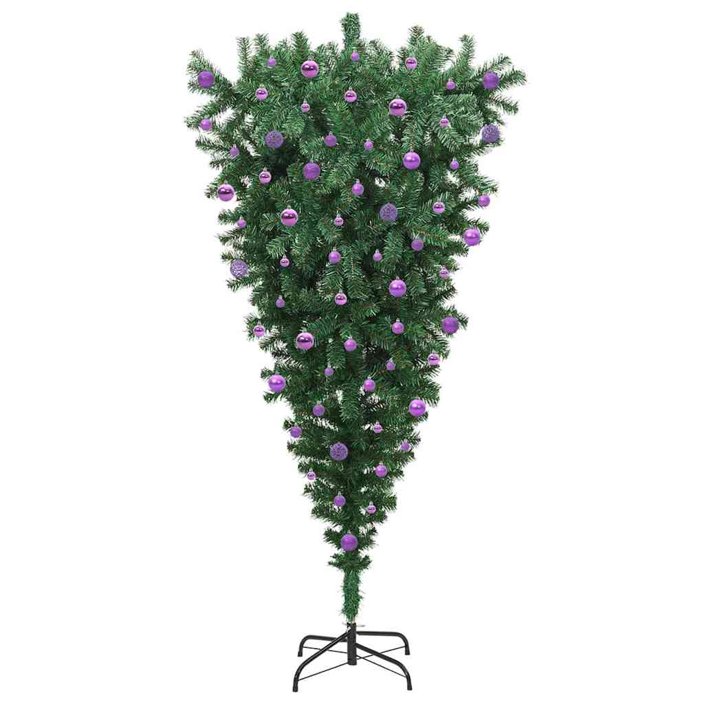 Albero di Natale artificiale pre-illuminato capovolto con set di palline | homemem39