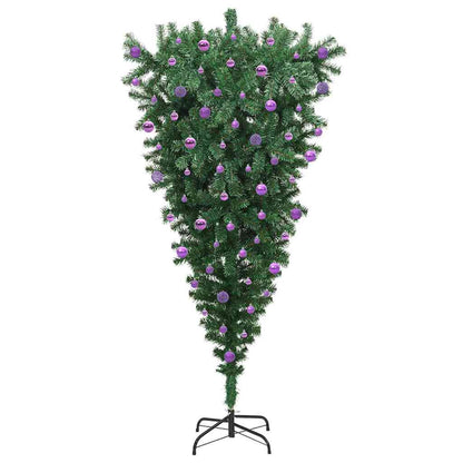 Albero di Natale artificiale pre-illuminato capovolto con set di palline | homemem39
