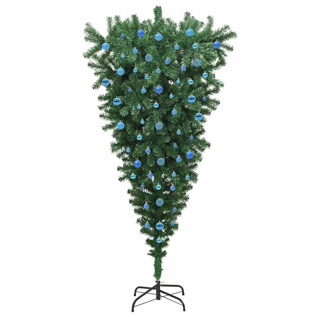 Albero di Natale Artificiale Pre-illuminato Capovolto con Set di Palline | homemem39