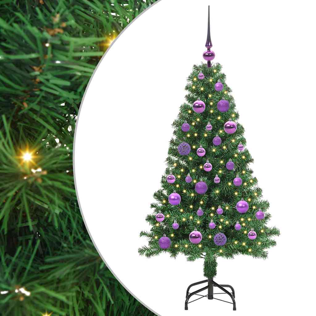 Albero di Natale artificiale con 150 LED Verde 120 cm | homemem39