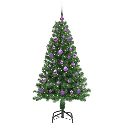 Albero di Natale artificiale con 150 LED Verde 150 cm
