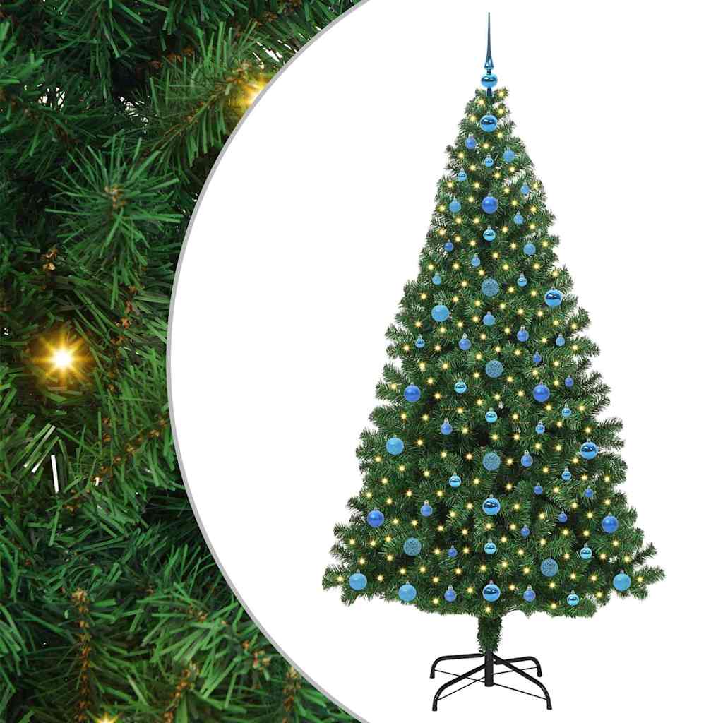 Albero di Natale artificiale con 300 LED Verde 210 cm | homemem39