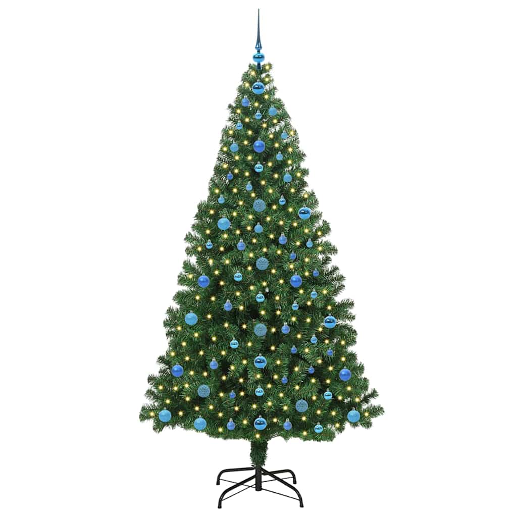 Albero di Natale artificiale con 300 LED Verde 210 cm | homemem39