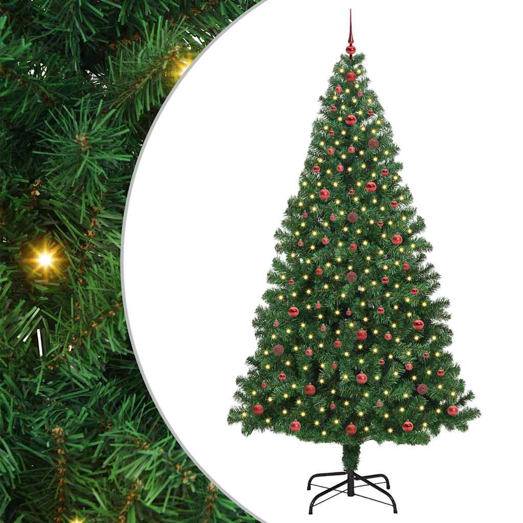 Albero di Natale artificiale con 300 LED Verde 240 cm