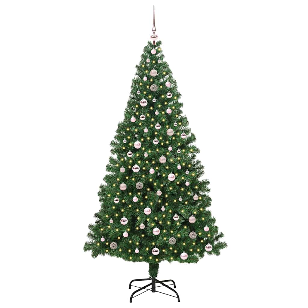 Albero di Natale artificiale con 300 LED Verde 240 cm