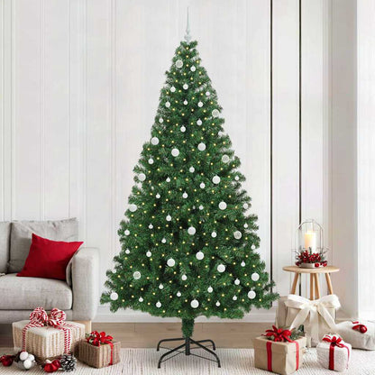 Albero di Natale artificiale con 300 LED Verde 240 cm | homemem39