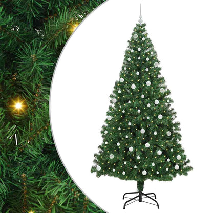 Albero di Natale artificiale con 300 LED Verde 240 cm | homemem39
