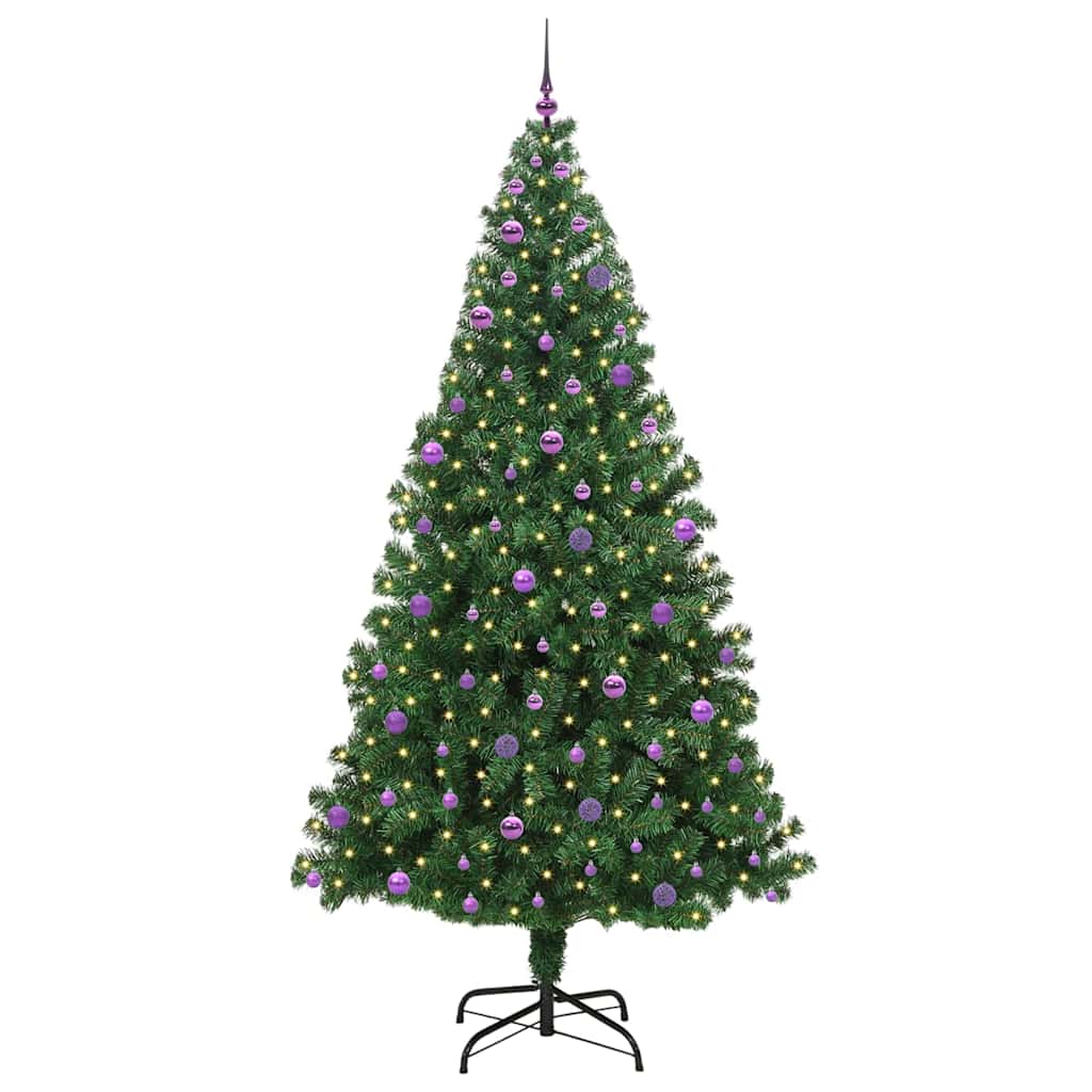 Albero di Natale artificiale con 300 LED Verde 240 cm
