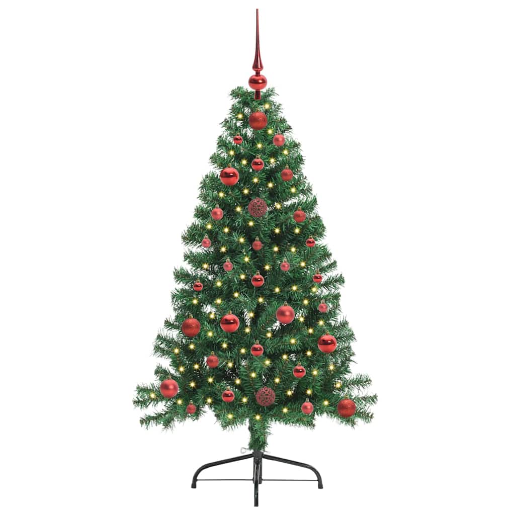 Albero di Natale artificiale con luci integrate Verde 120 cm