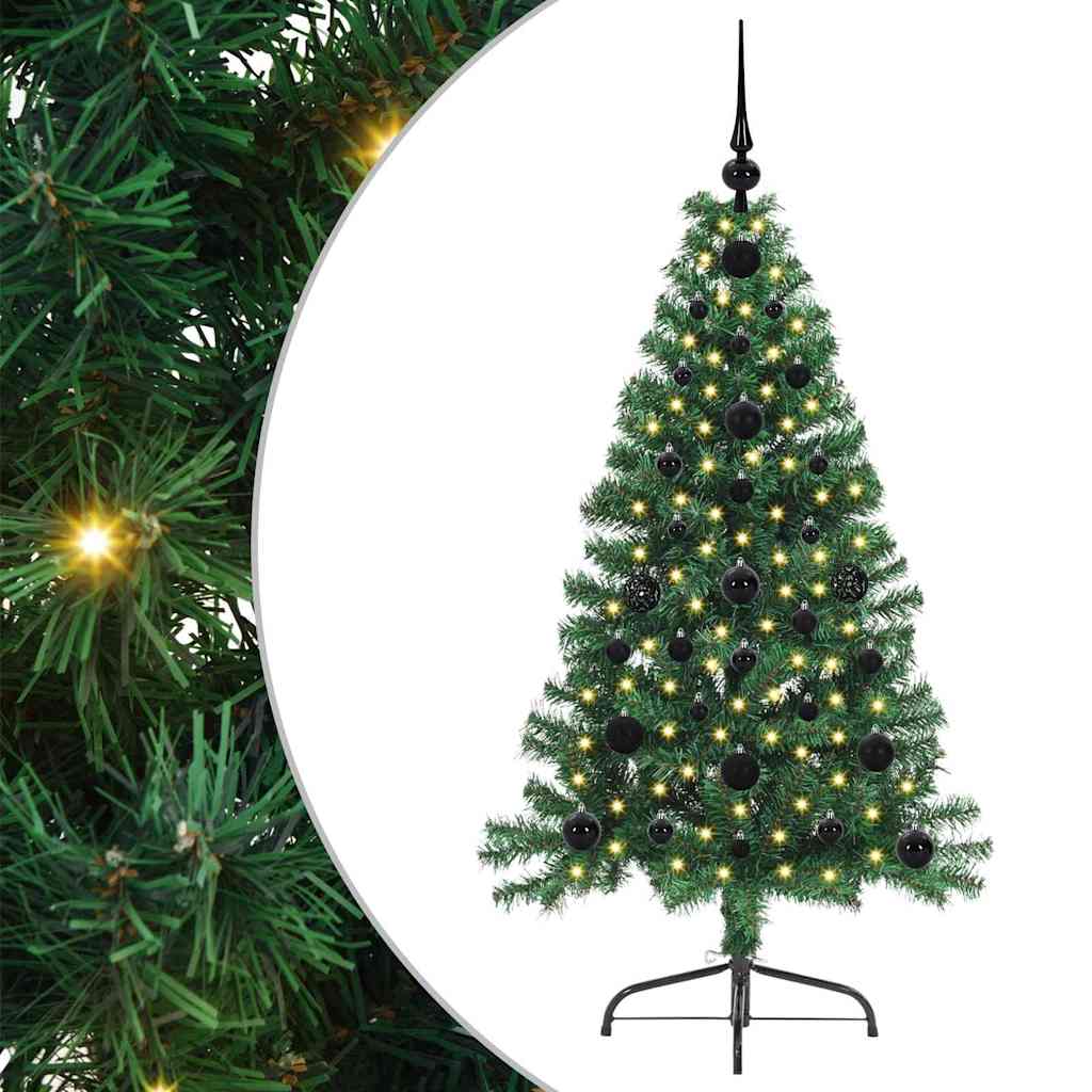 Albero di Natale artificiale con luci integrate Verde 120 cm