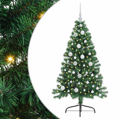Albero di Natale artificiale con luci integrate Verde 120 cm
