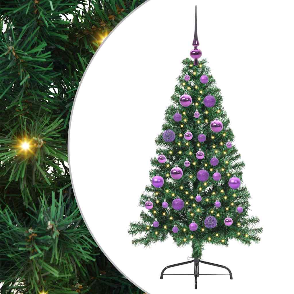 Albero di Natale artificiale con luci integrate Verde 120 cm