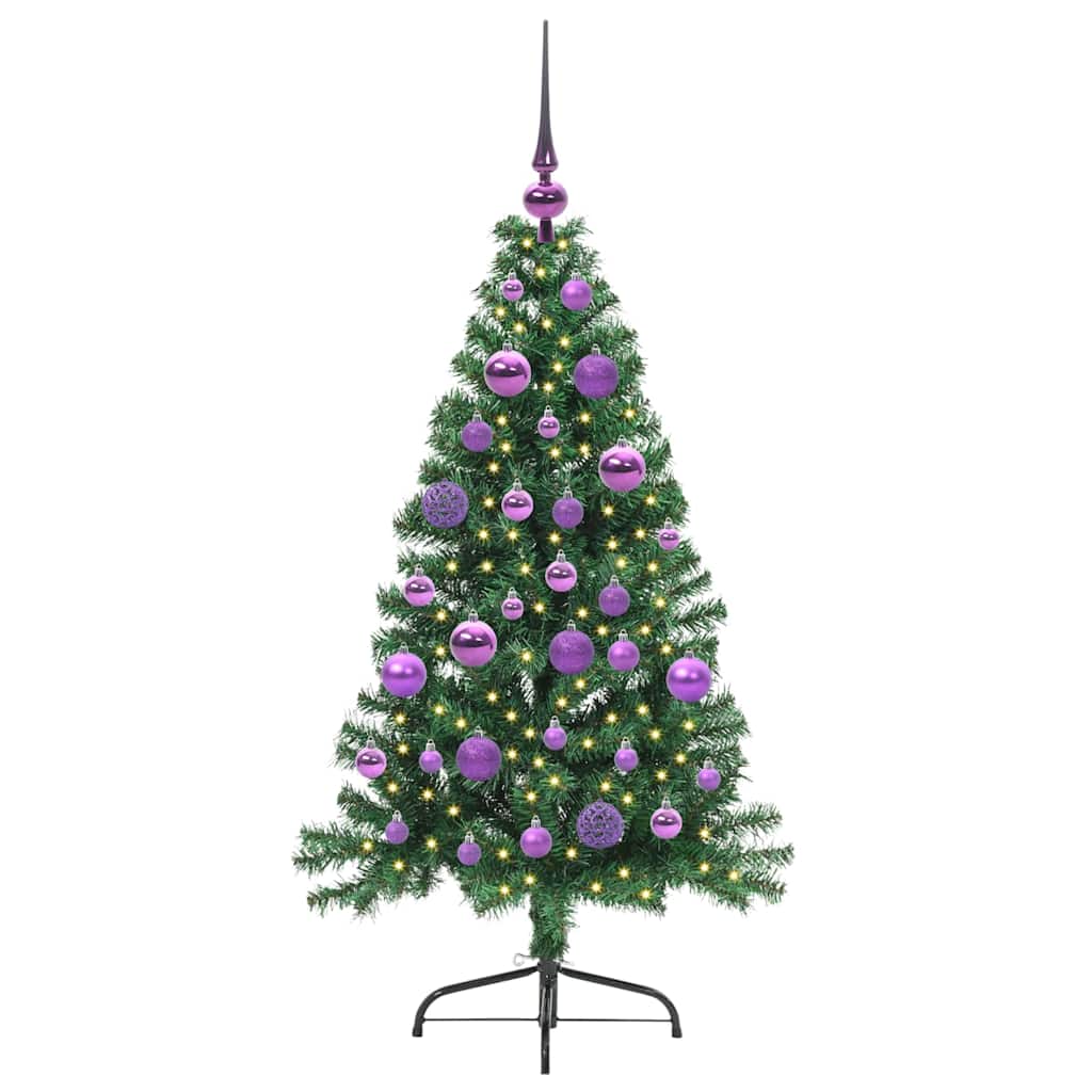 Albero di Natale artificiale con luci integrate Verde 120 cm
