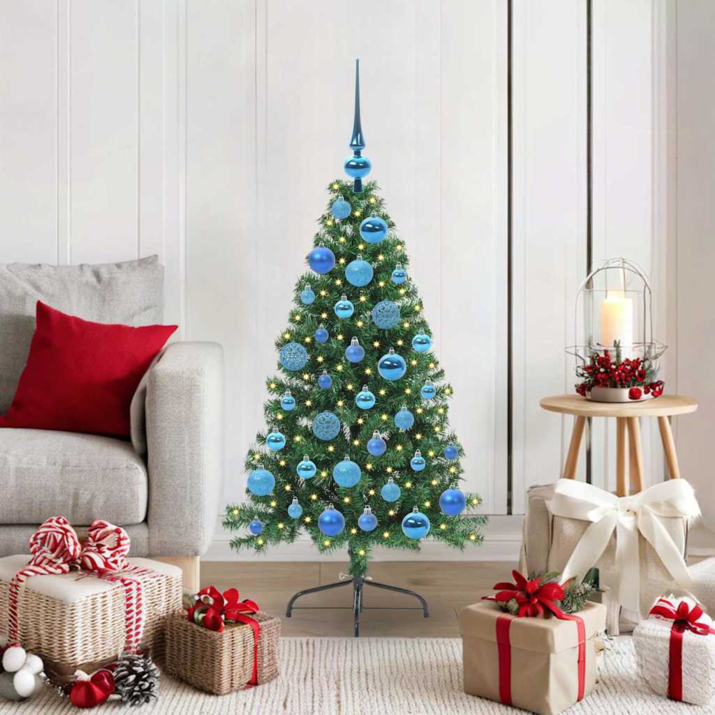 Albero di Natale artificiale con luci integrate Verde 120 cm | homemem39
