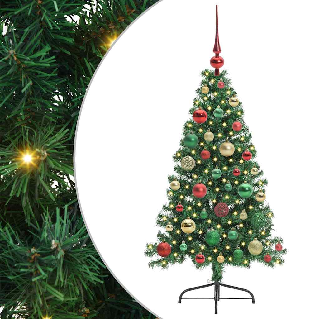 Albero di Natale artificiale con luci integrate Verde 120 cm | homemem39