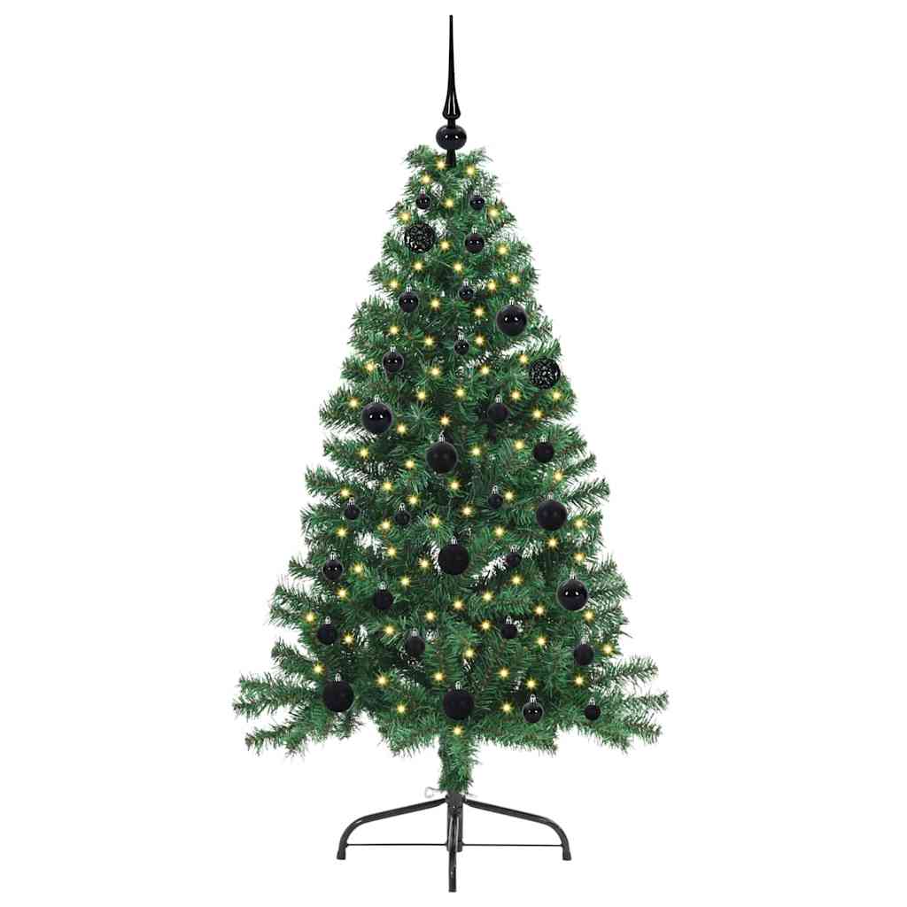 Albero di Natale artificiale con luci integrate Verde 150 cm