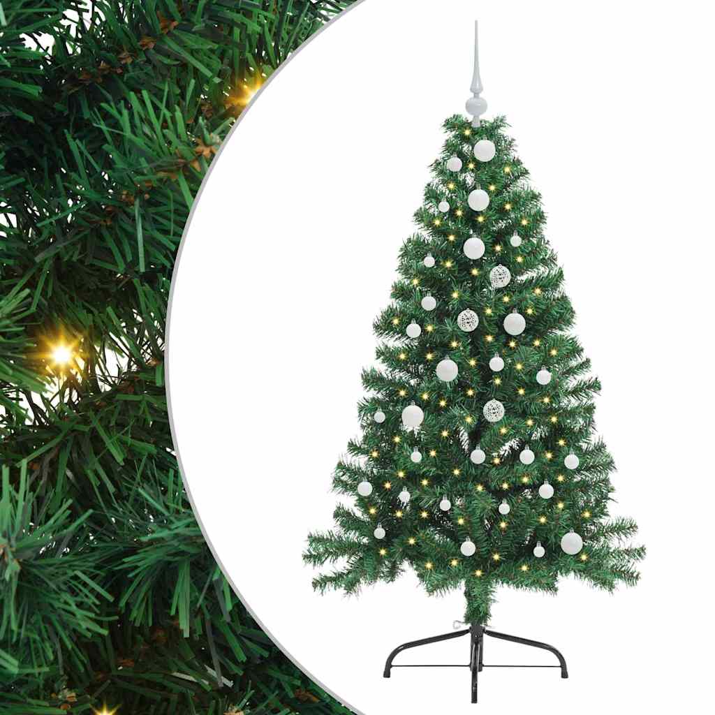 Albero di Natale artificiale con luci integrate Verde 150 cm