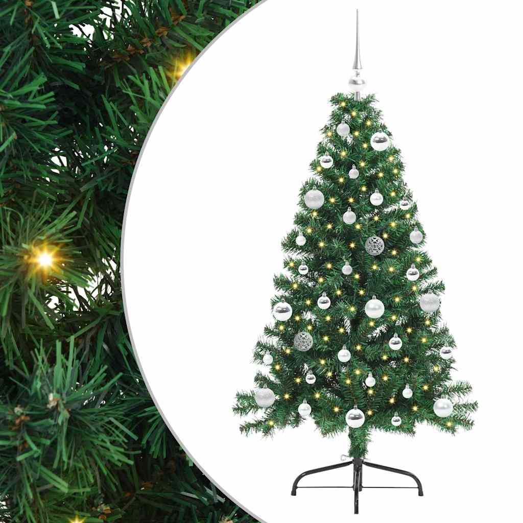 Albero di Natale artificiale con luci integrate Verde 150 cm