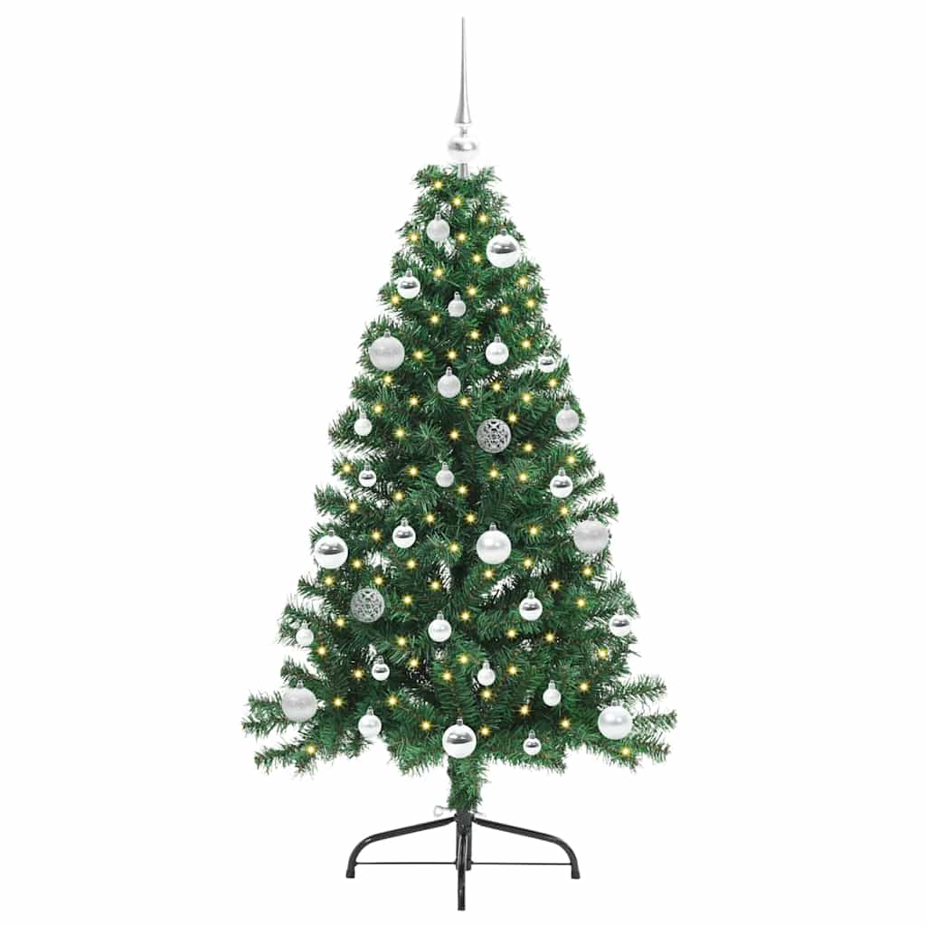 Albero di Natale artificiale con luci integrate Verde 150 cm