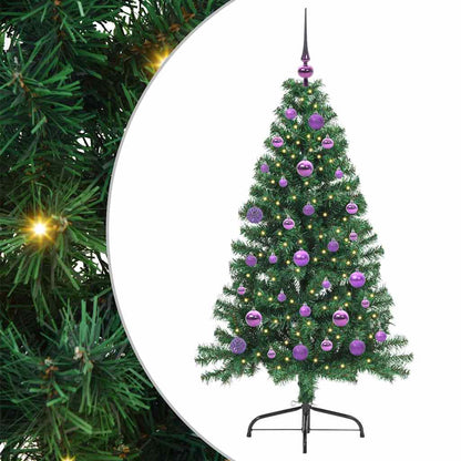 Albero di Natale artificiale con luci integrate Verde 150 cm