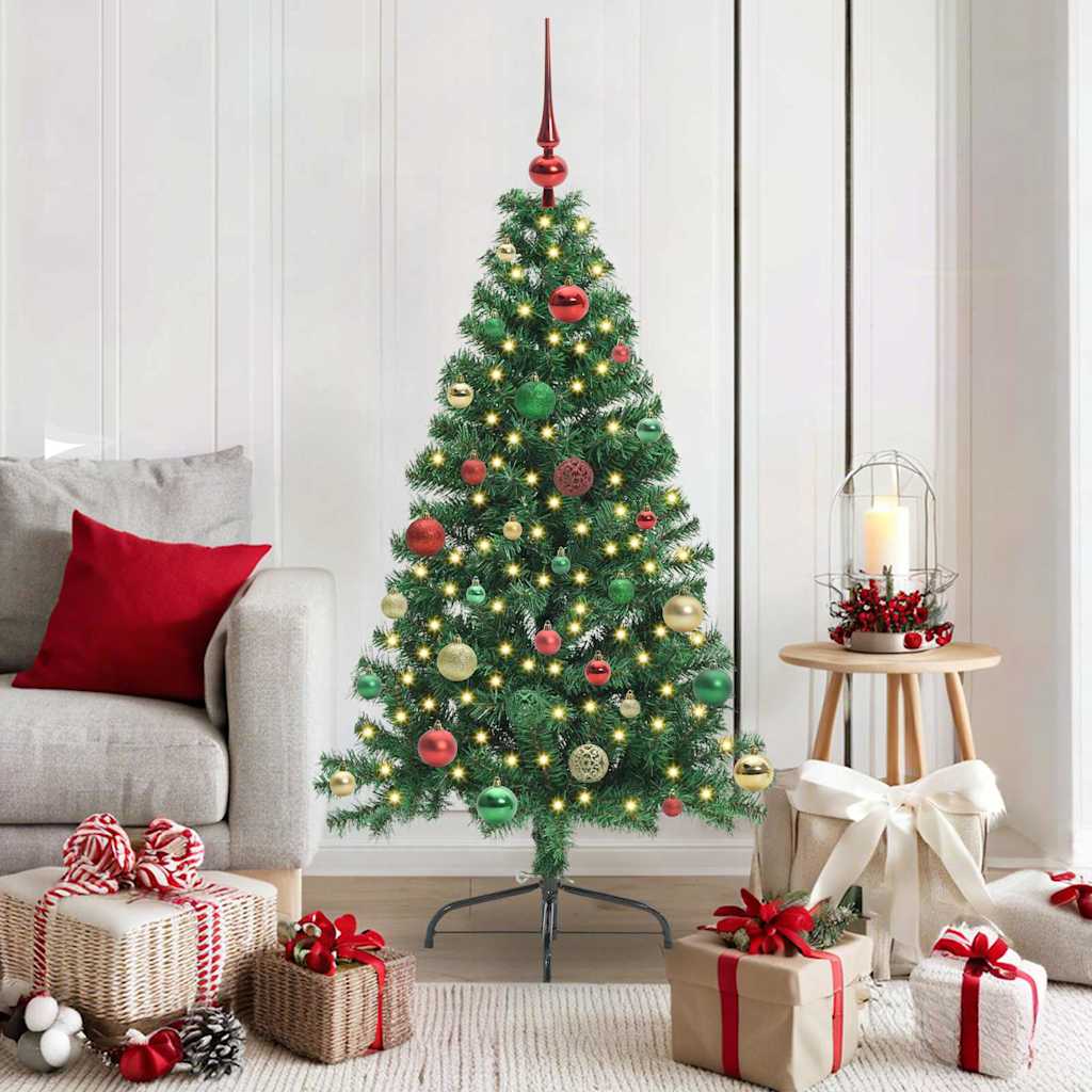 Albero di Natale artificiale con luci integrate Verde 150 cm