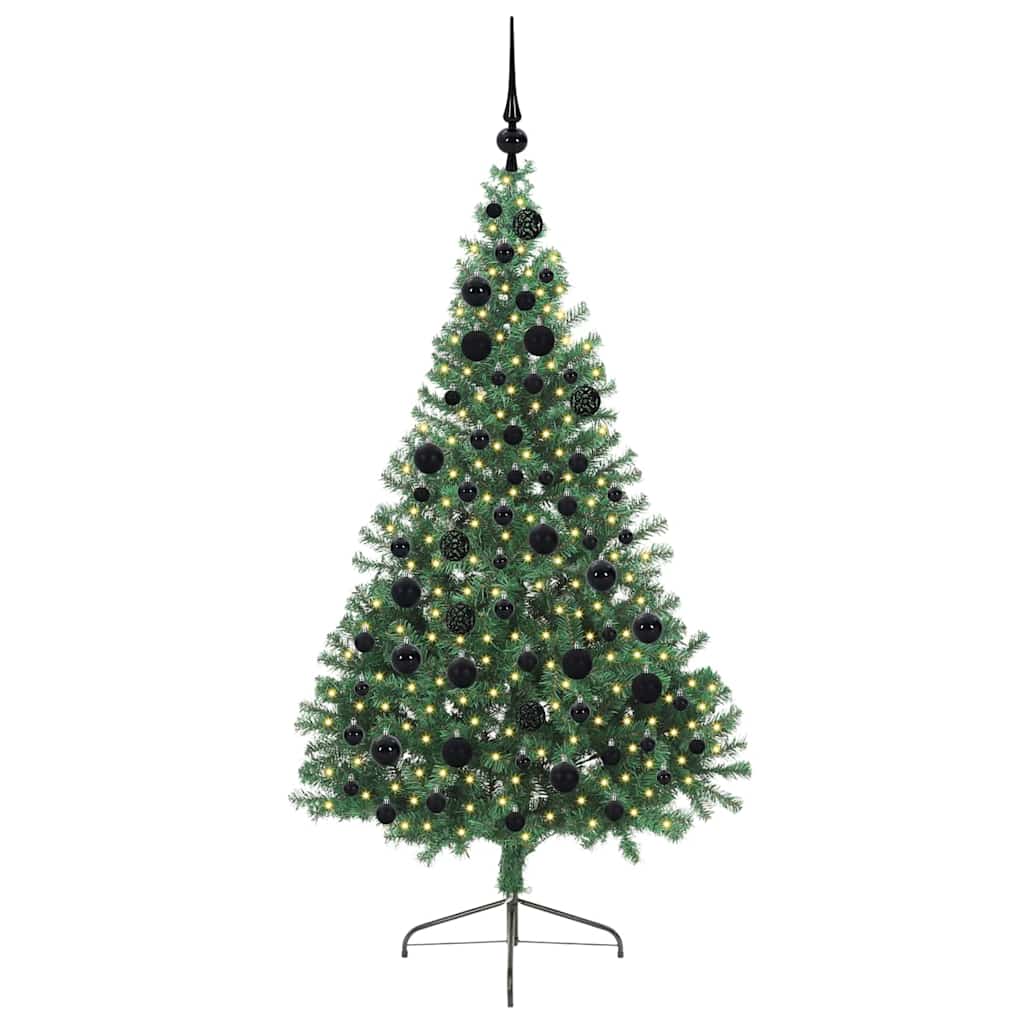 Albero di Natale artificiale con luci integrate Verde 180 cm