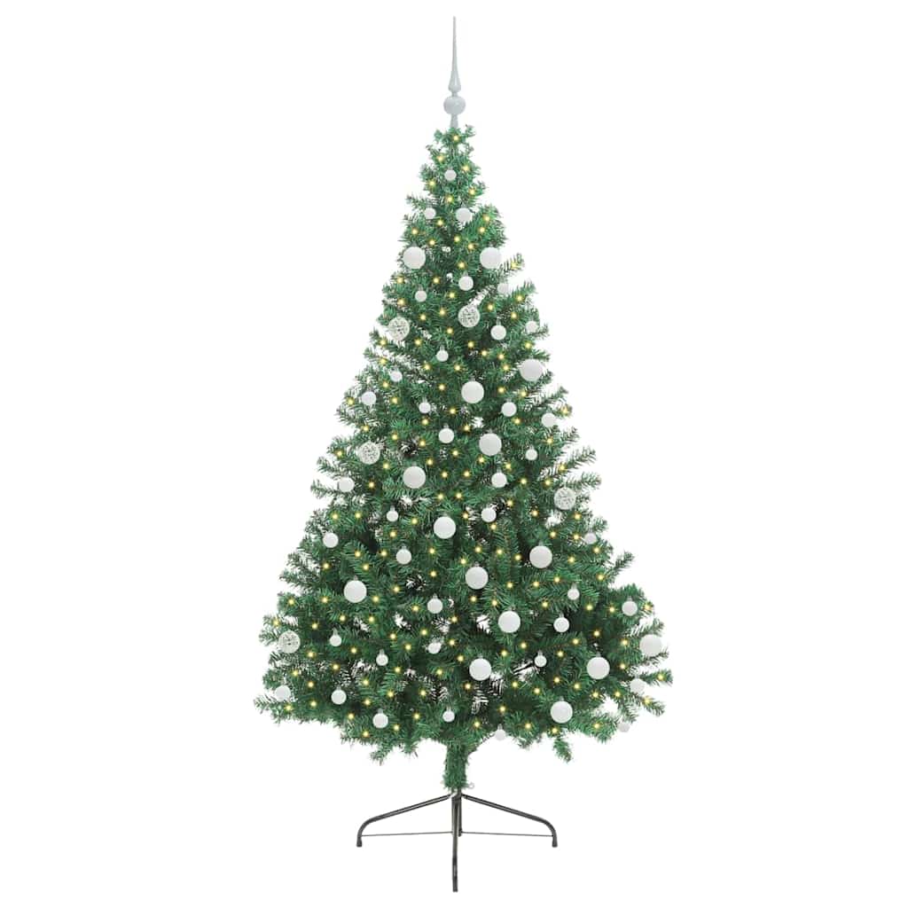 Albero di Natale artificiale con luci integrate Verde 180 cm | homemem39