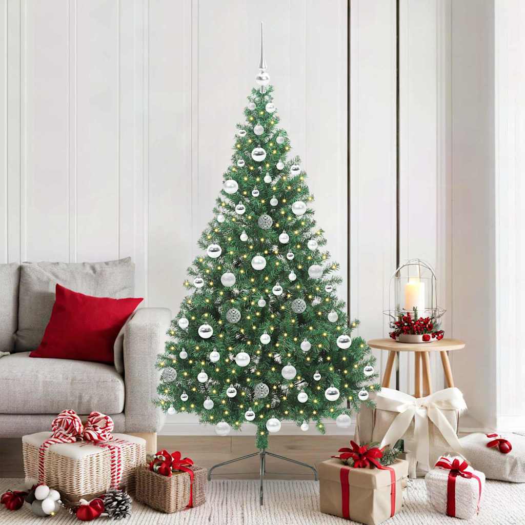 Albero di Natale artificiale con luci integrate Verde 180 cm | homemem39