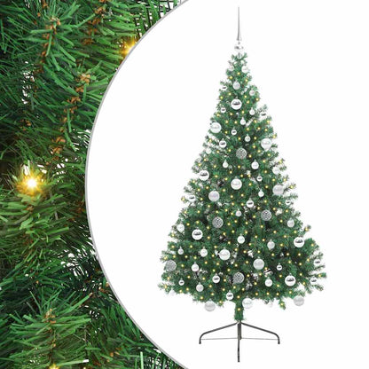 Albero di Natale artificiale con luci integrate Verde 180 cm | homemem39