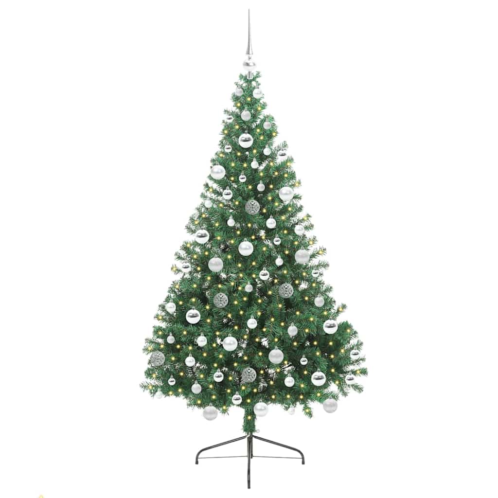 Albero di Natale artificiale con luci integrate Verde 180 cm | homemem39