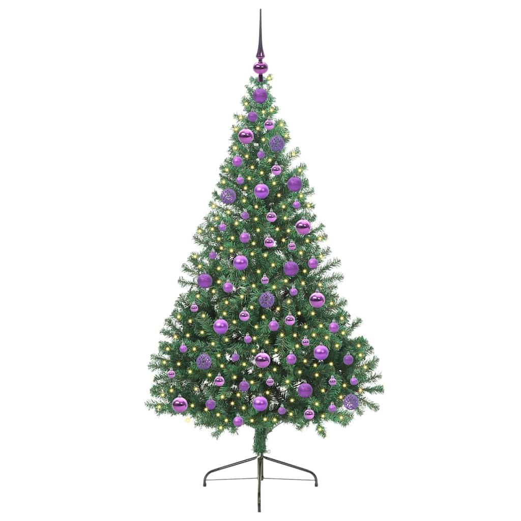 Albero di Natale artificiale con luci integrate Verde 180 cm