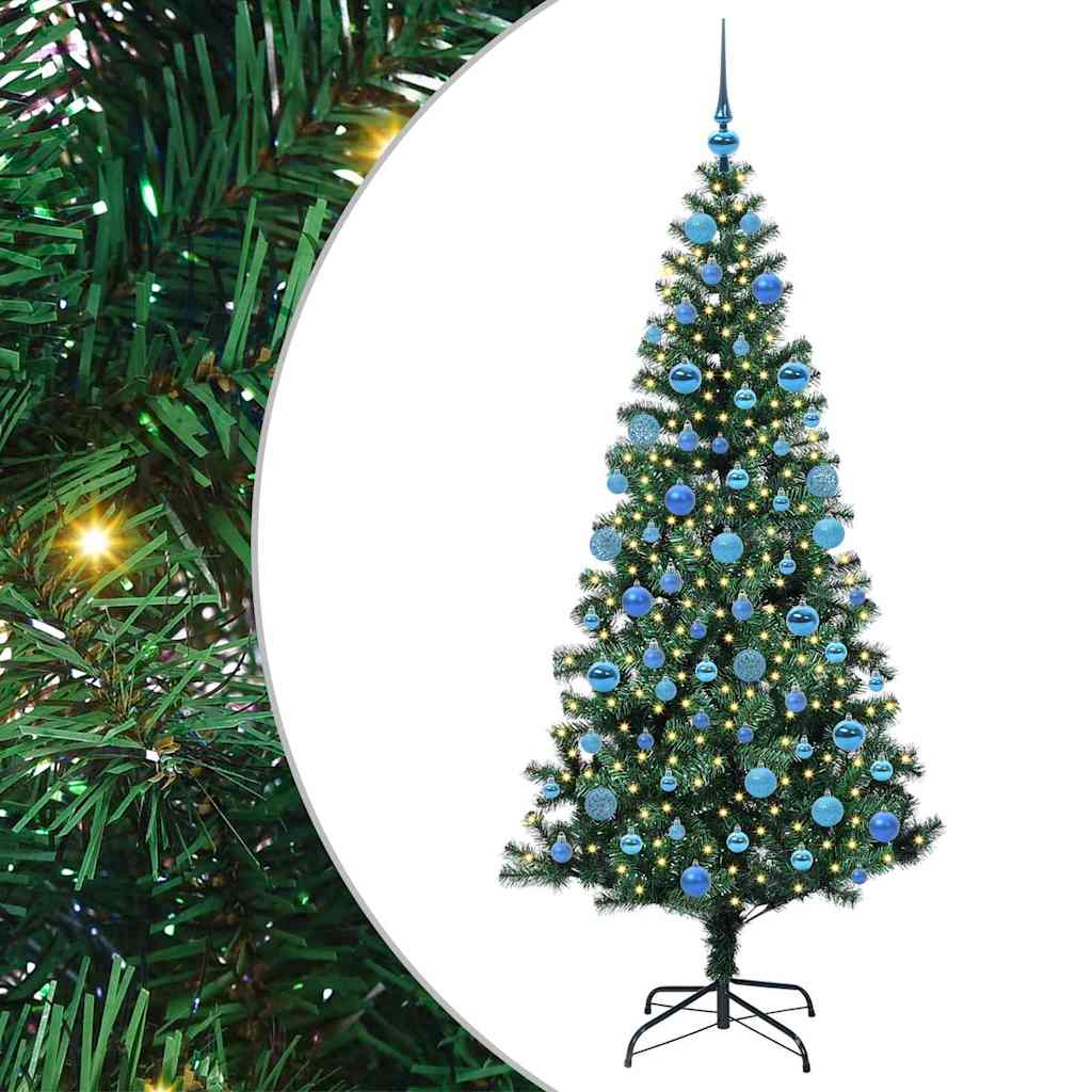Albero di Natale artificiale con luci integrate Verde 180 cm