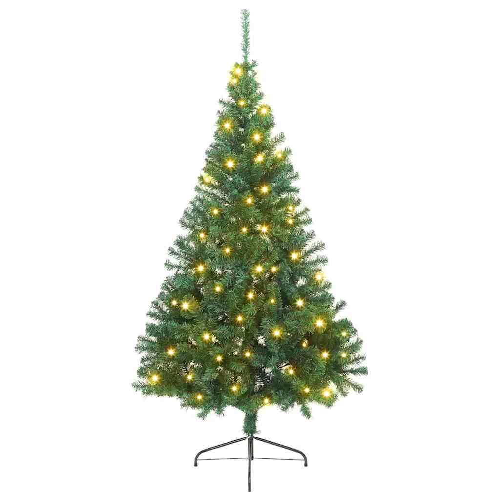 Albero di Natale artificiale con luci integrate Verde 210 cm | homemem39