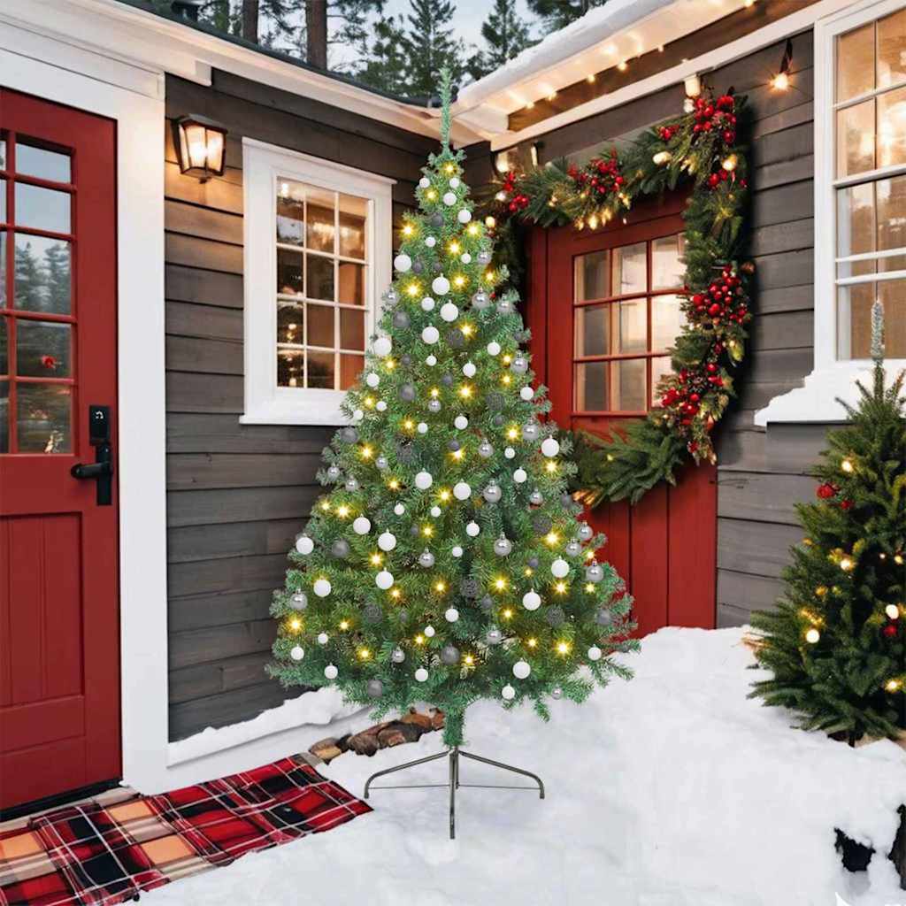 Albero di Natale artificiale con luci integrate Verde 210 cm | homemem39