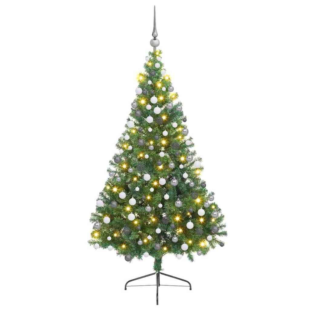 Albero di Natale artificiale con luci integrate Verde 210 cm