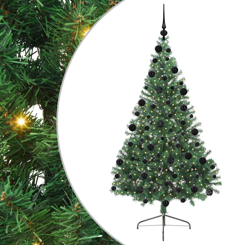 Albero di Natale artificiale con luci integrate Verde 210 cm