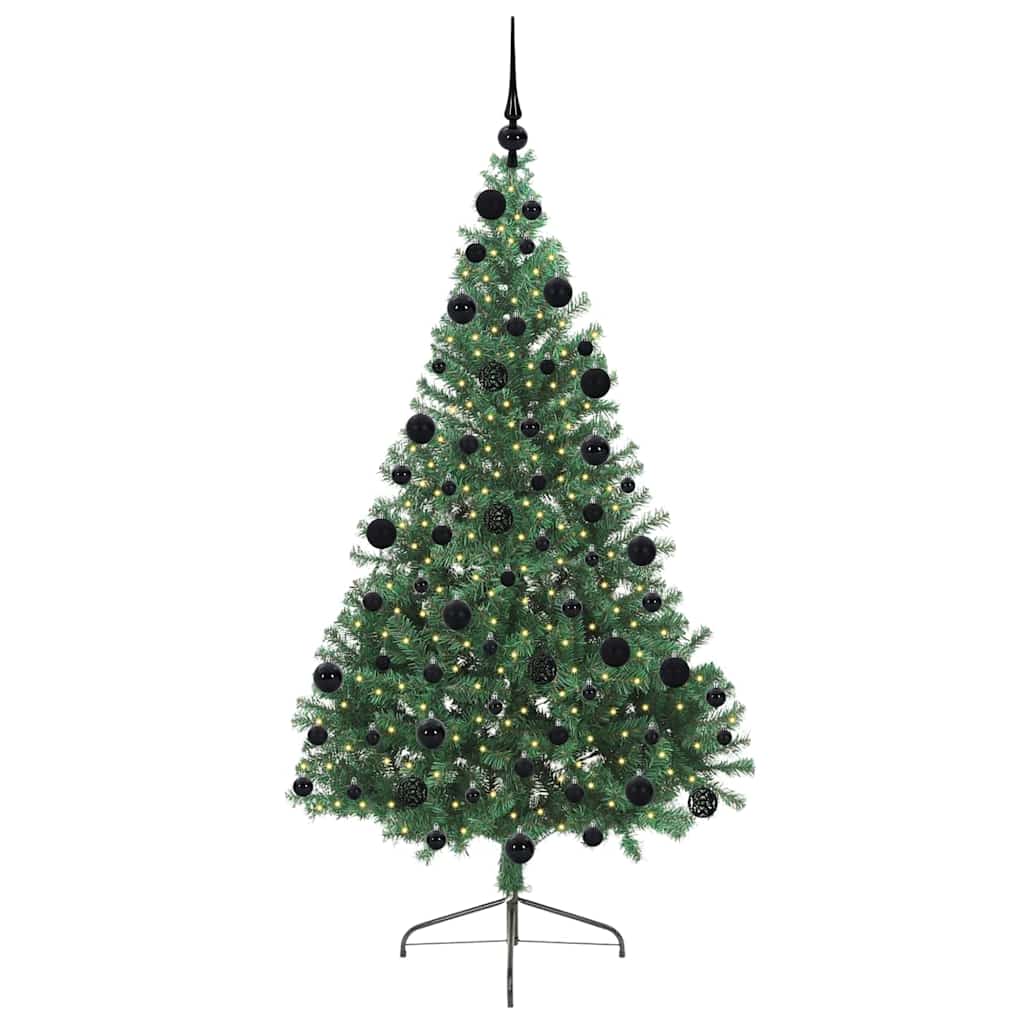 Albero di Natale artificiale con luci integrate Verde 210 cm