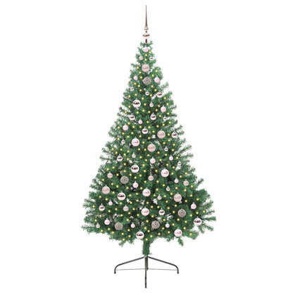 Albero di Natale artificiale con luci integrate Verde 210 cm