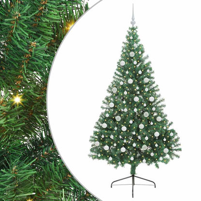 Albero di Natale artificiale con luci integrate Verde 210 cm | homemem39